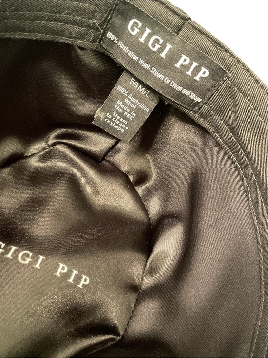Gigi Pip Black Wool Wide Brim Hat 59 M Rancher Fedora main image 5